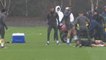 Azpilicueta slide tackles Lampard in Chelsea training