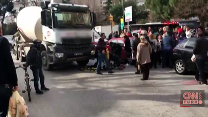 Kadıköy'de yaşlı adama beton mikseri çarptı