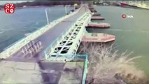 Ukrayna’da şiddetli rüzgar köprüyü yıktı