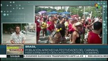 Brasileños protestan en el carnaval de Río contra el pdte. Bolsonaro