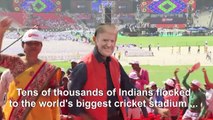 Spectators dance, cheer at mega Trump rally in India