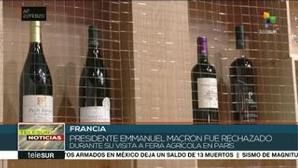 Asistentes a Feria agrícola parisina rechazan visita del pdte. Macron