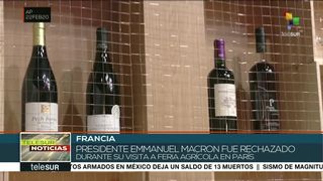 Asistentes a Feria agrícola parisina rechazan visita del pdte. Macron