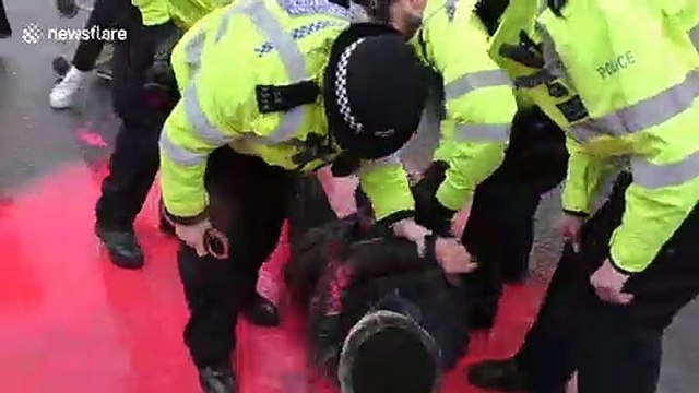 Police arrest activist outside Belmarsh Prison as Julian Assange extradition hearing begins