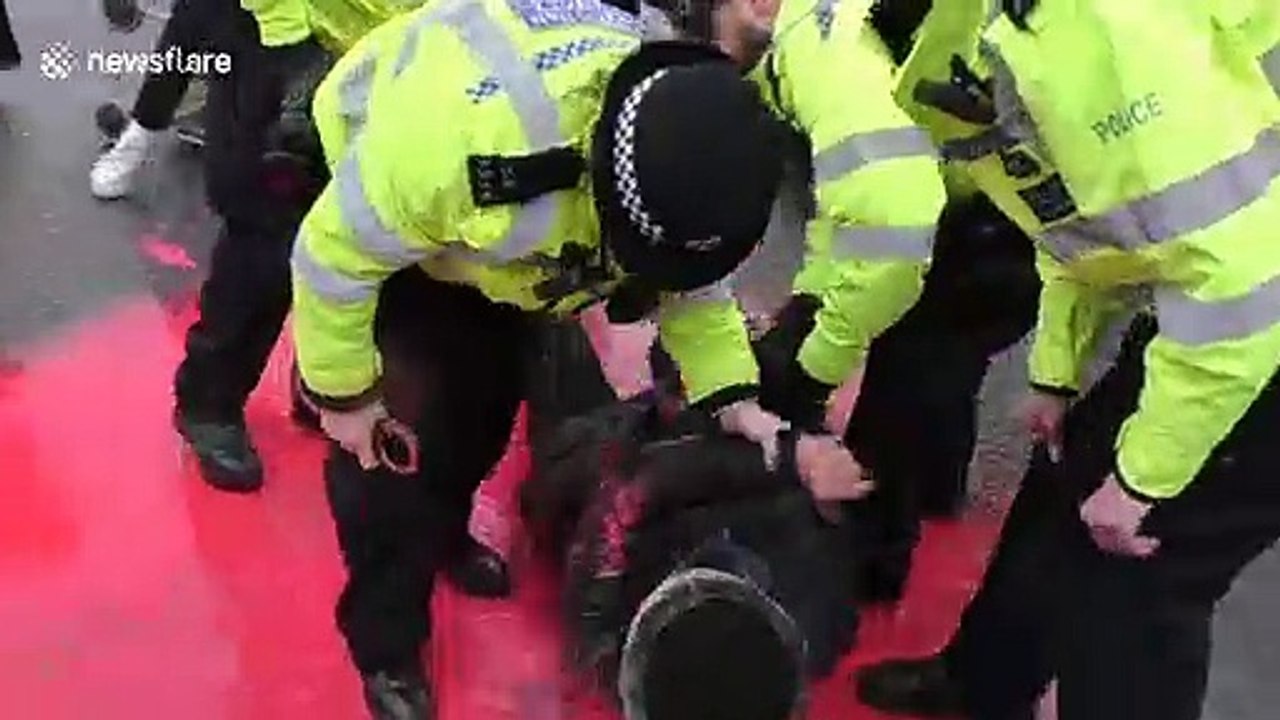 Police arrest activist outside Belmarsh Prison as Julian Assange extradition hearing begins