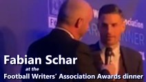 Fabian Schar at the North East Football Writers' Association's awards dinner