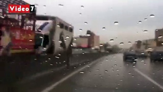 كثافات مرورية أعلى الطريق الدائرى بإتجاه ميدان الرماية والمريوطية