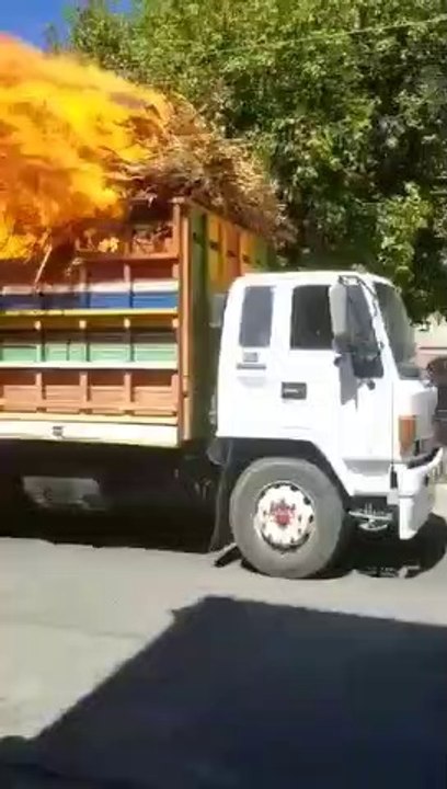 Ce camion a un petit soucis dans sa remorque...