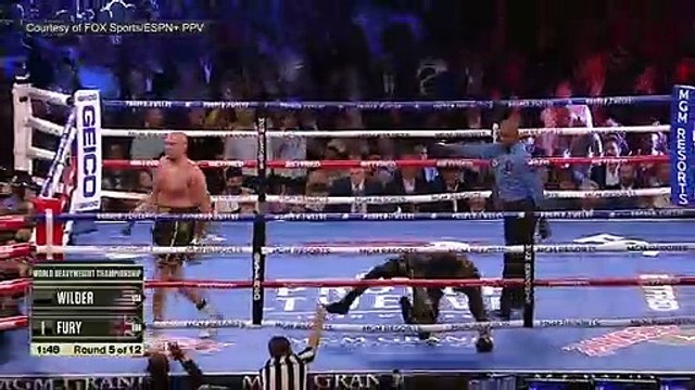 Fury drops Wilder Twice, Finishes Wilder in the 7th - HIGHLIGHTS - Wilder vs Fury 2
