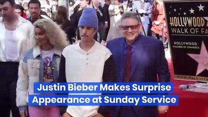 Justin Bieber Makes Surprise Appearance at Sunday Service