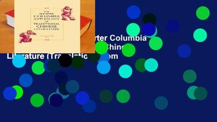 Best product  The Shorter Columbia Anthology of Traditional Chinese Literature (Translations from