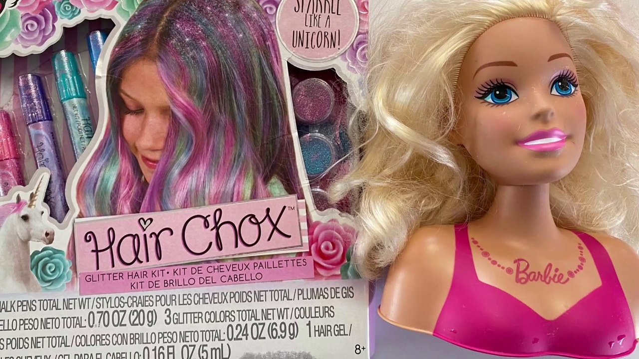 Barbie hair makeover with GLITTER with BESTIEZ! Washing Barbie doll