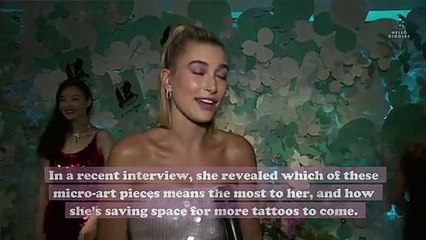 Hailey Bieber opened up about her most meaningful tattoo—and the ones she’s saving space for