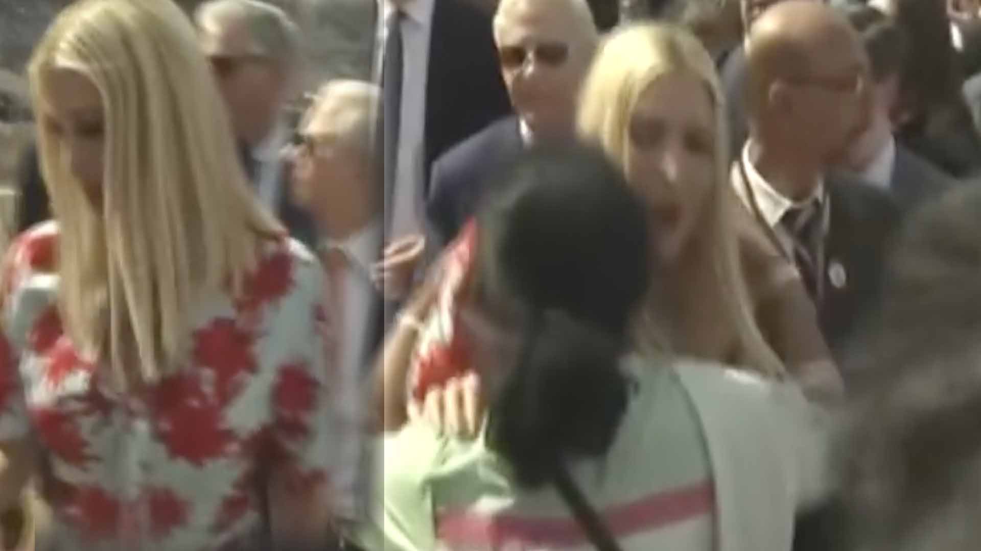⁣Ivanka Trump rejects a Hug at Namaste trump | Ivanka Trump | Namaste Trump | Oneindia Kannada