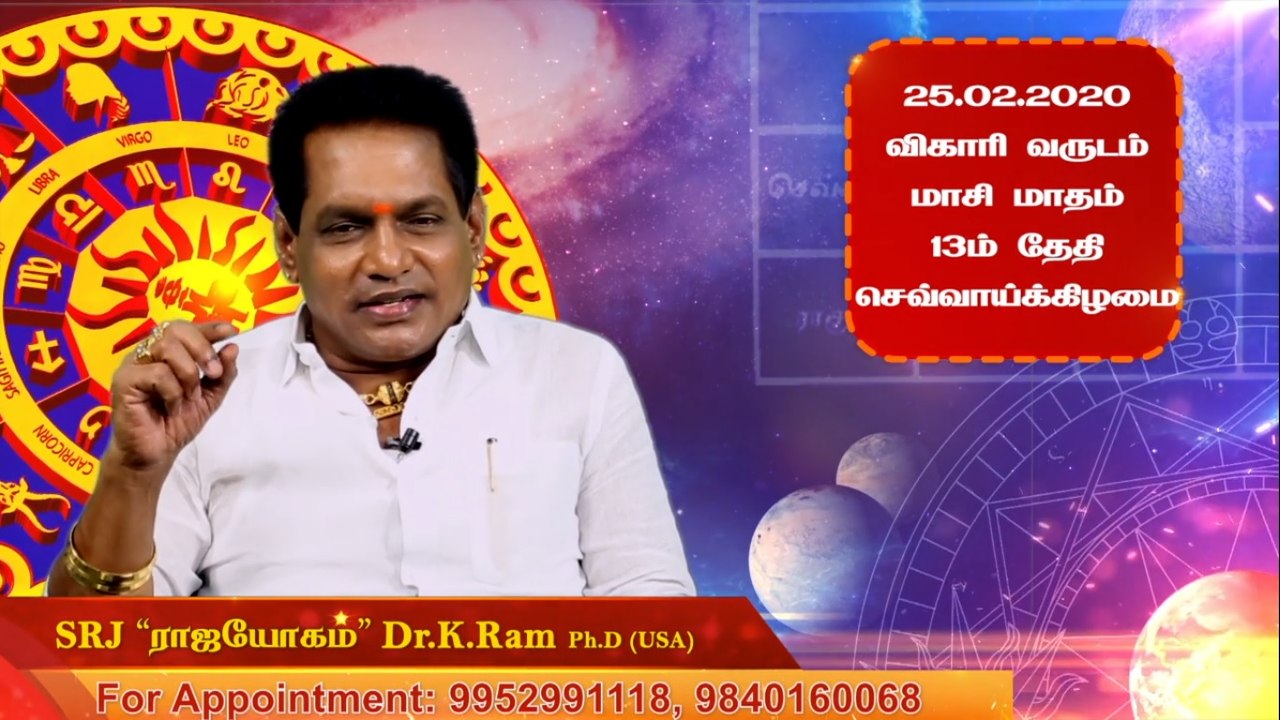 25-02-2020  இன்றைய ராசி பலன் | Astrology | Rasipalan