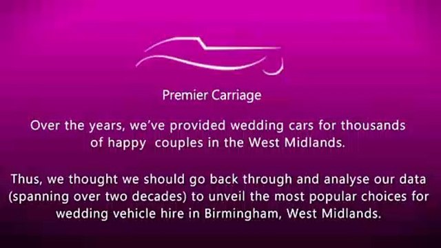Top 5 Cars to Hire for Weddings in Birmingham and the West Midlands
