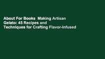 About For Books  Making Artisan Gelato: 45 Recipes and Techniques for Crafting Flavor-Infused