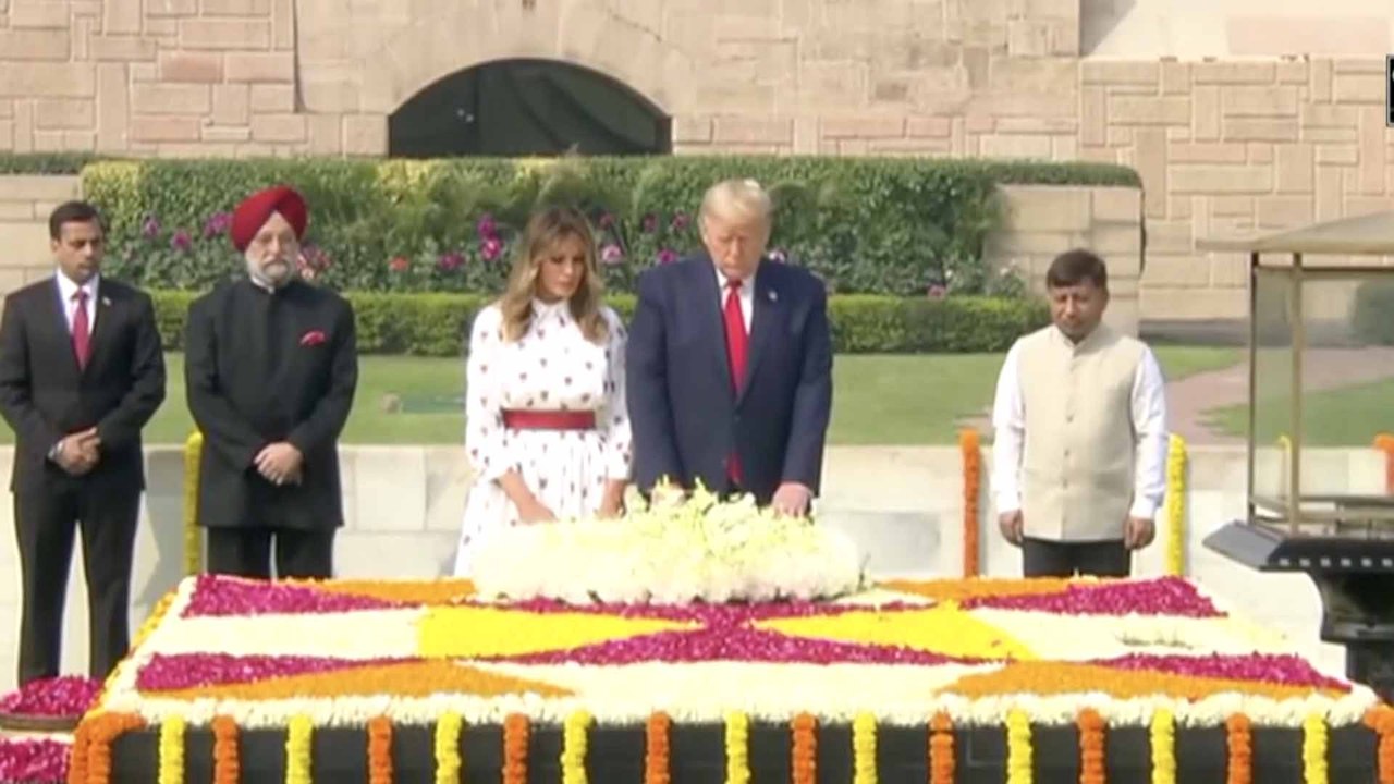 Trump pays homage to Mahatma Gandhi at Rajghat...