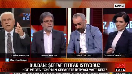 CNN Türk'te gergin anlar: İsmail Saymaz ve Doğu Perinçek arasında tartışma