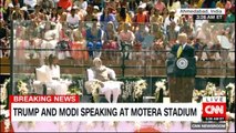 Donlad Trump and Modi speaking at Motera stadium. #DonaldTrump #News #India