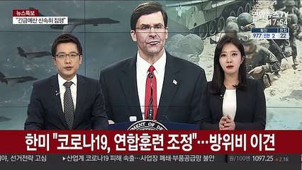 한미 "코로나19, 연합훈련 조정"…방위비 이견