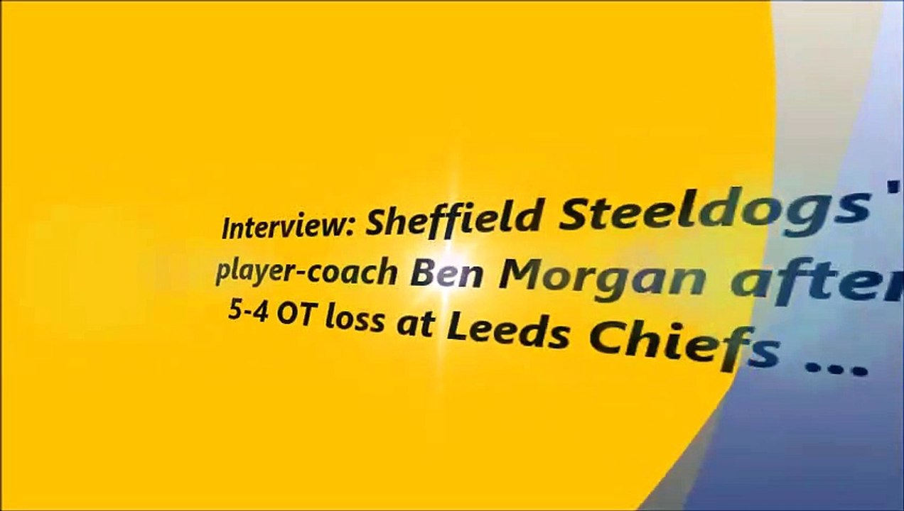 Interview: Sheffield Steeldogs' coach Ben Morgan