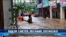 Ibu Hamil Dievakuasi dari Banjir Sedalam 3 meter