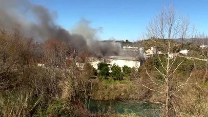 Havalandırma ve soğutma atölyesinde çıkan yangın söndürüldü