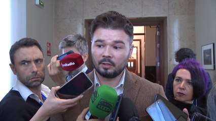 Rufián avala presencia personas ajenas al Govern en mesa de diálogo