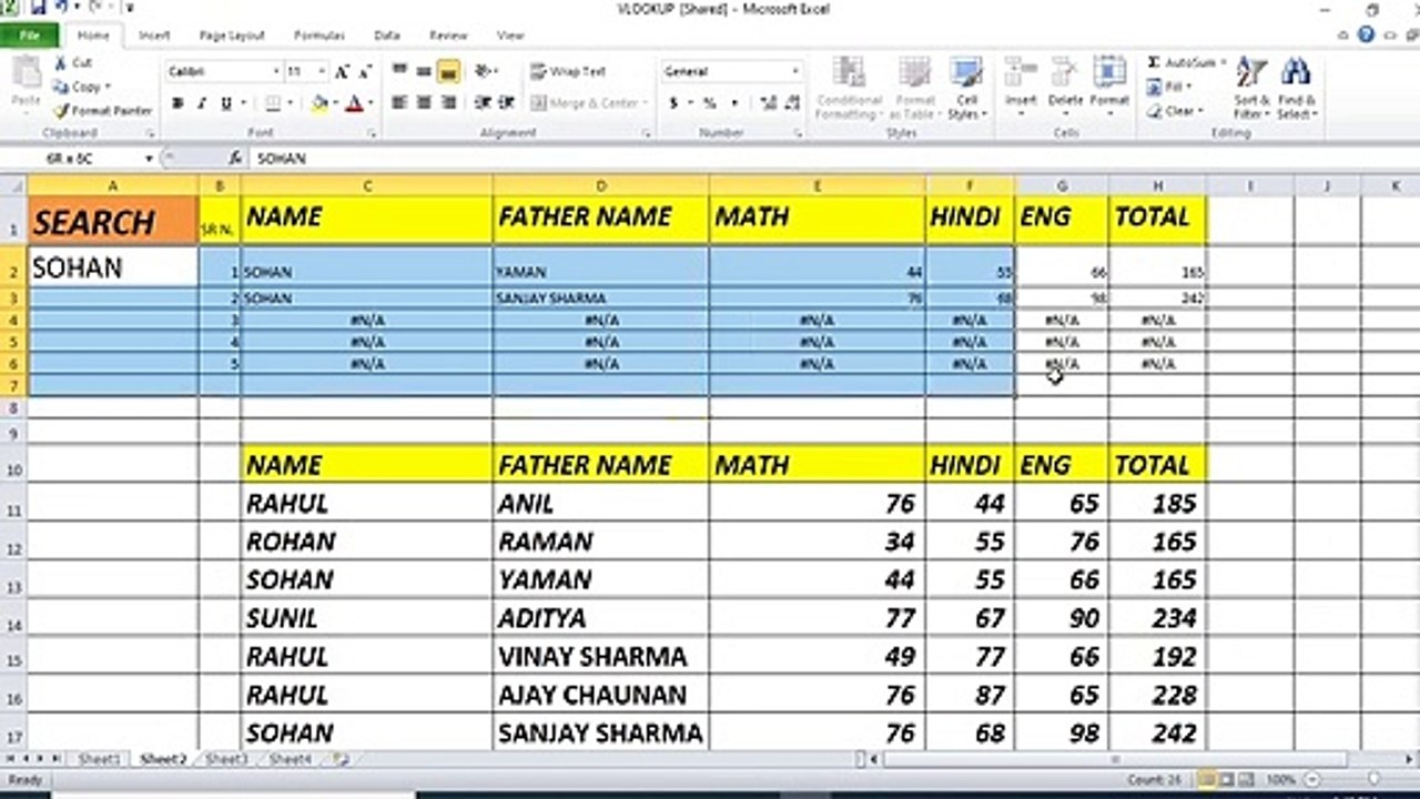 VLOOKUP IN EXCEL