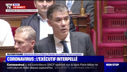 Olivier Faure (PS) demande au Premier ministre "de faire toute la transparence sur la gestion de l'épidémie" du coronavirus
