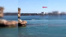 Antalya 40 metreden çivileme denize böyle atladı