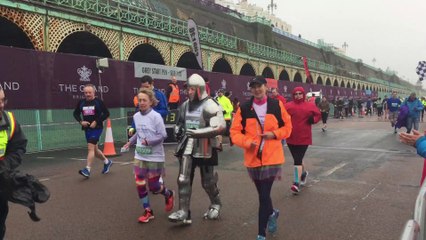 Worthing man runs Brighton Half Marathon in full suit of armour