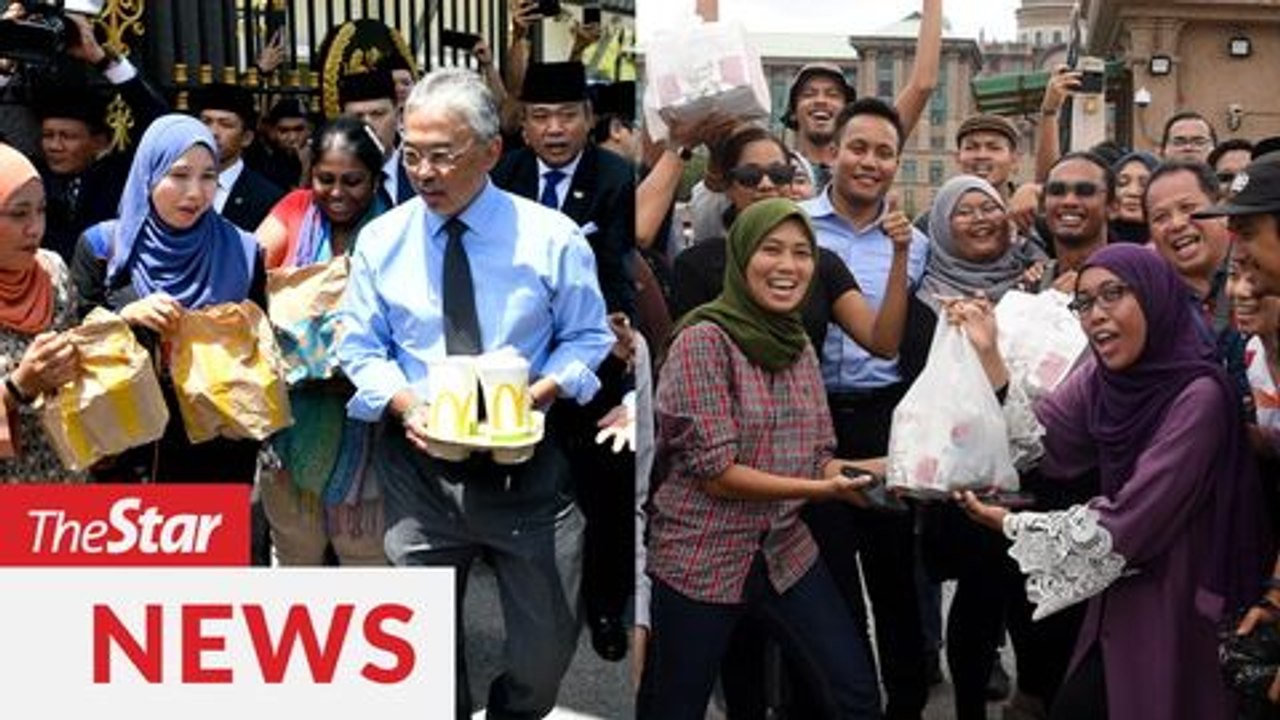 Nasi lemak and durian treats for media camping...