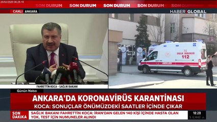 Bakan Koca'dan Ankara'daki koronavirüs alarmına ilişkin açıklama