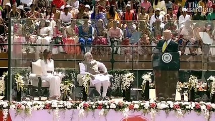 Trump sings Modi's praises at massive rally in India
