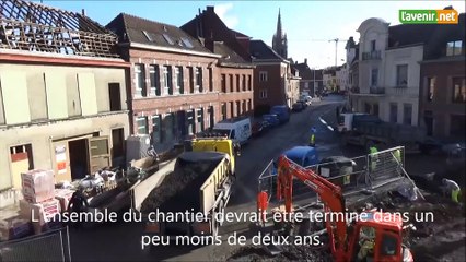 Au fil du chantier d'élargissement de l'Escaut à Tournai