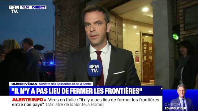Selon Olivier Véran, il n'y a pas d'épidémie de coronavirus en Italie pour le moment