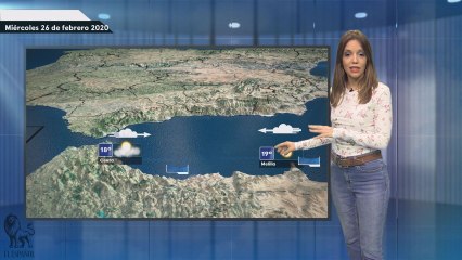 El pronóstico del tiempo para el miércoles 26 de febrero.