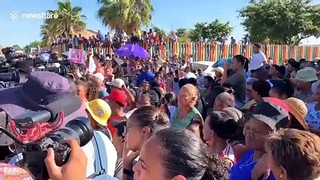 South African President Ramaphosa visits family of slain eight-year-old girl Tazne Van Wyk