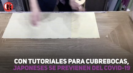 Con tutoriales para cubrebocas, japoneses se previenen del Covid-19