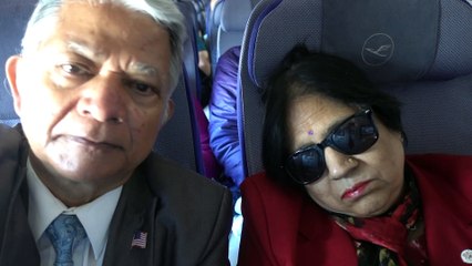 BDMV-107 Aruna & Hari Sharma takeoff Lufthansa Flight LH490 from Franlfurt to Seattle WA Feb 11, 2020