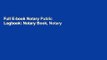 Full E-book Notary Public Logbook: Notary Book, Notary Public Journal, Notary Log Book, Notary