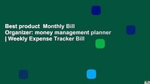 Best product  Monthly Bill Organizer: money management planner | Weekly Expense Tracker Bill