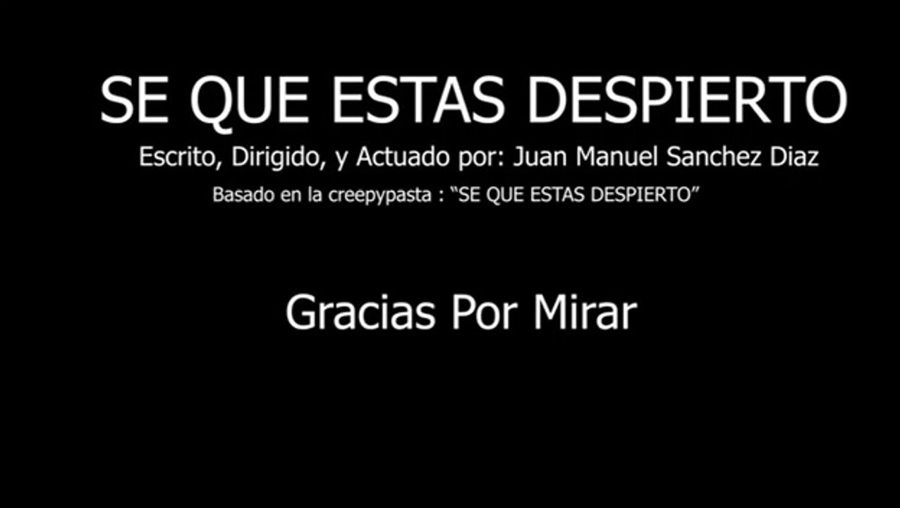 Se que estas despierto | Corto de Terror