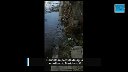 Caudalosa pérdida de agua en 71 y 17 hace dos semanas