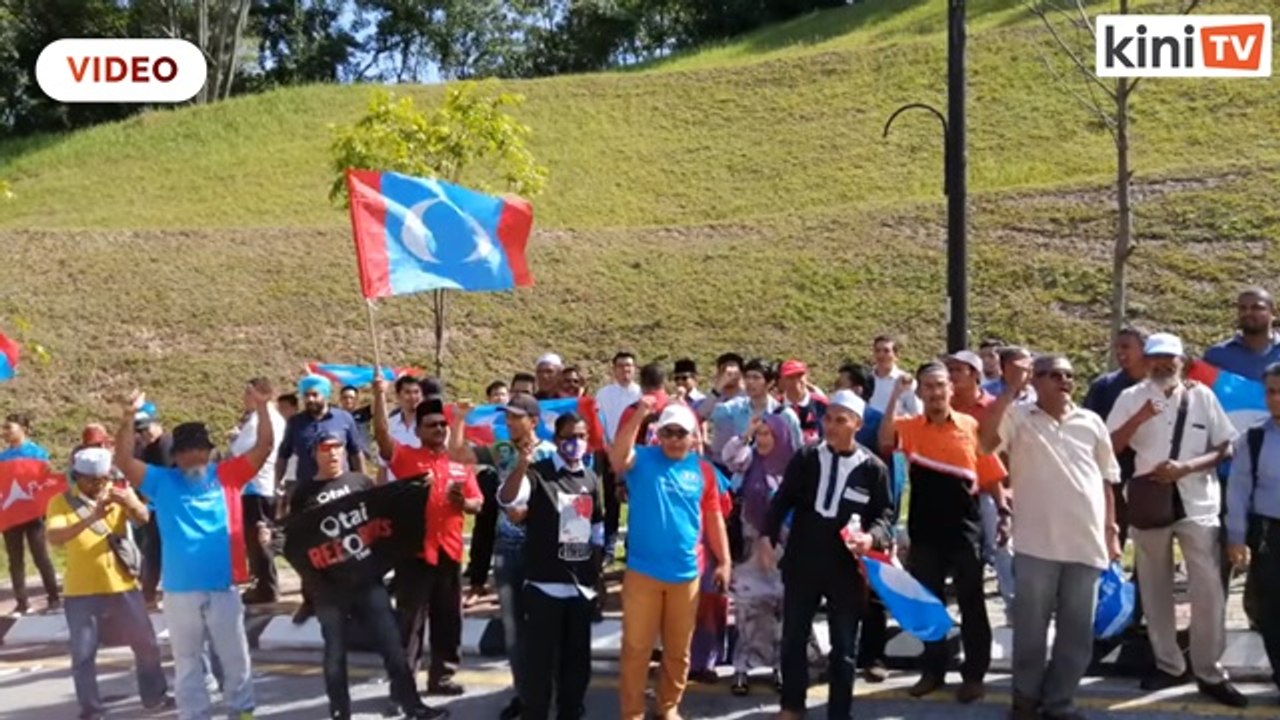 "Anwar PM8!" - laungan penyokong PKR sambut ahli parlimen tiba istana