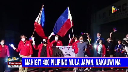 Mahigit 400 Pilipino mula Japan, nakauwi na