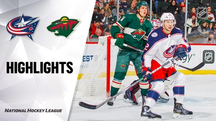 NHL Highlights | Blue Jackets @ Wild 2/25/2020