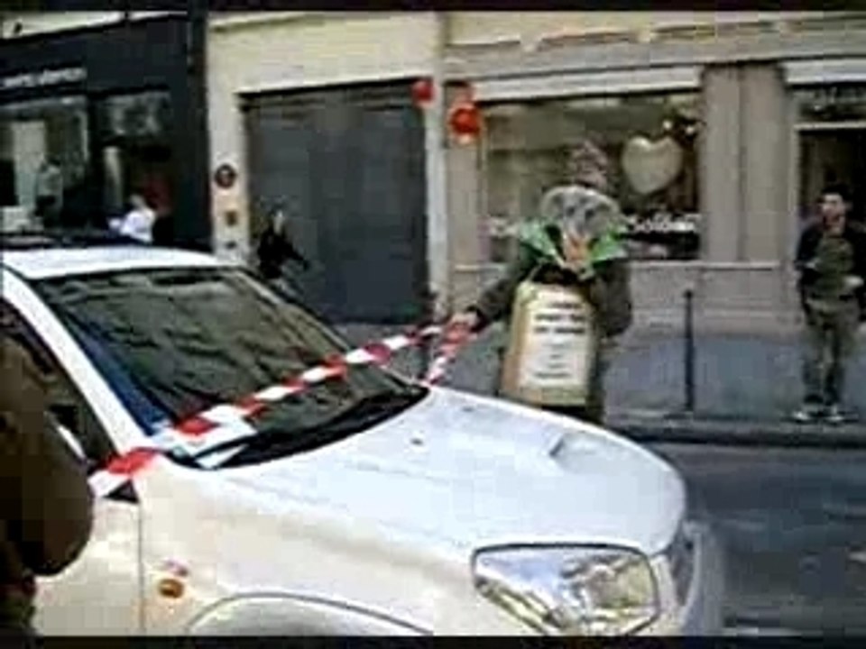 Action anti-4x4 des Jeunes Verts IDF